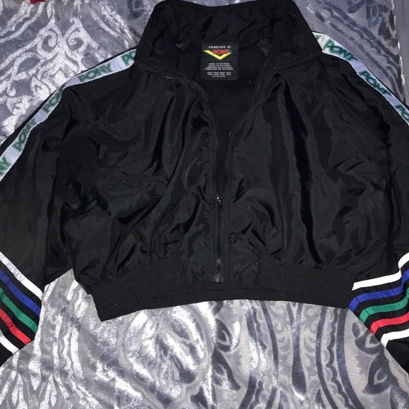 Pony/forever 21 collab cropped zip up jacket - Picture 3 of 4